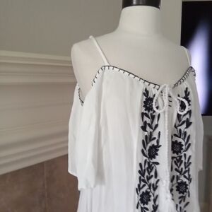 White top with Black Embroidery
